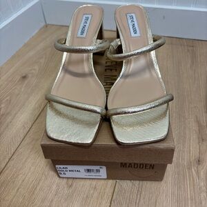 Steve Madden Lilah Gold Heeled Sandals